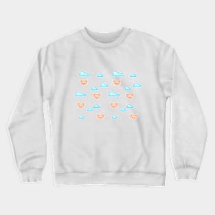 Cloudy fox pattern Crewneck Sweatshirt